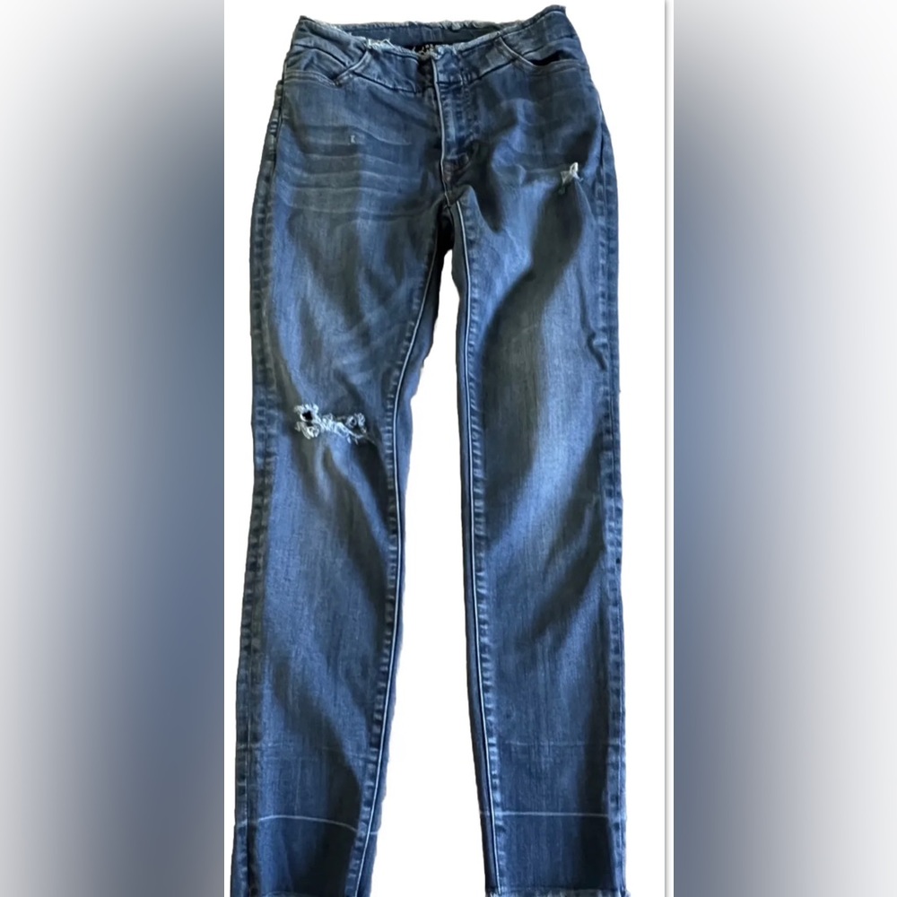 JBrand DISTRESSED RIPPED LOW RISE ANKLE JEGGINGS JEANS Size 27 27x25